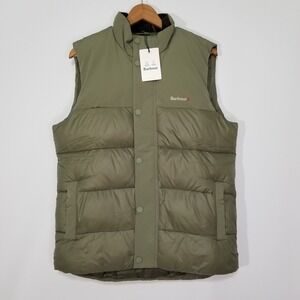 Barbour Grassland Baffle Quilted Gilet Vest Light Moss Green M‎ L $280